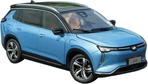 1 18 for Weimar W6 New Energy Electric Vehicle Alloy Simulation Car Model Decorated 27CM Desk Collection Souvenir Men Motor Vehicles Toys