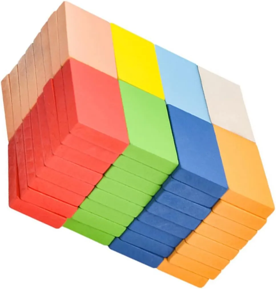 1 Set Jumbo Domino Blocks for Early Education Plaything Fun Building to Enhance Hand Eye Coordination and Cognitive Skills Safe and Sturdy Design