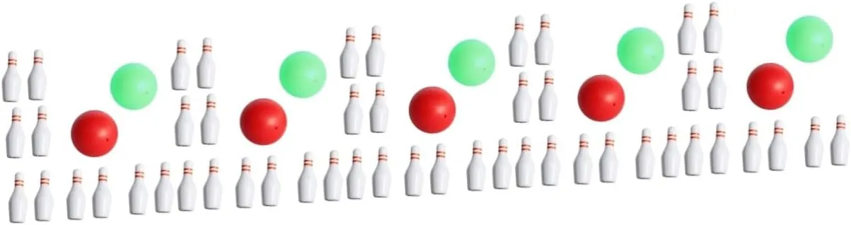 1 Set Mini Bowling Set for Dollhouse Desktop Bowling Accessory Lightweight Compact Decoration for Miniature Sports and Imaginative Play