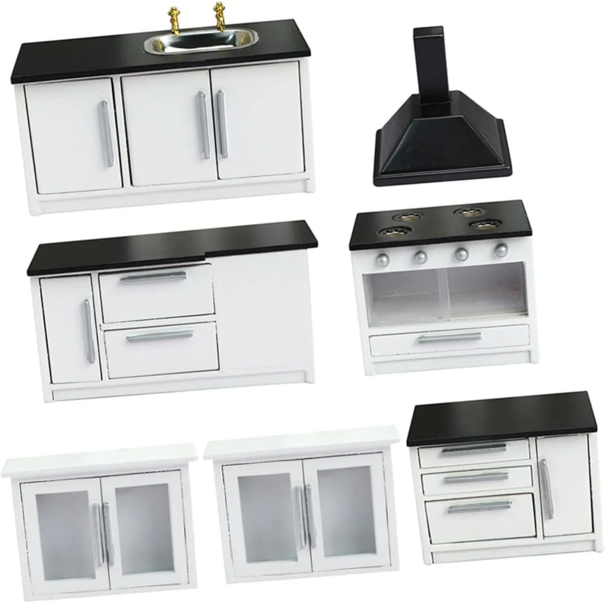 1 Set Mini House Furniture Decor Doll House Kitchen Accessories Kitchen for Creative Boxes and DIY Crafts for Miniature Home Decoration