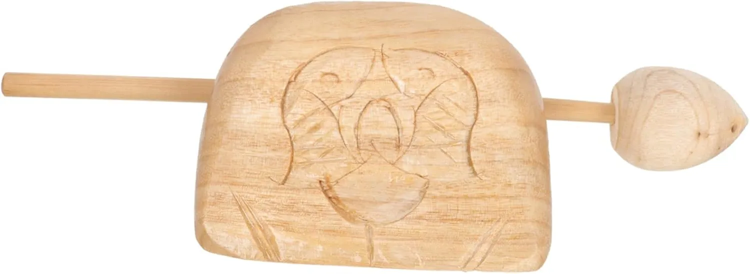 1 Set Wooden Fish Temple Block Musical Instrument Supplies Safe High End for Rhythm Play Present for Boys