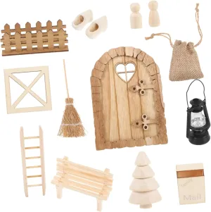 1 Set Xmas Miniature Dollhouse Props Simulated Furniture Decor for Home Layout DIY Christmas Scene Decoration House Accessories for Creative Displays