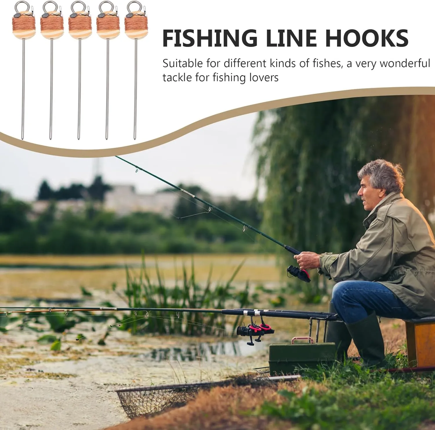 10 Pcs Turtle Hook Metal Fishing Hooks Octopus Hook Multipurpose Wire Hook Outdoor Fishing Hook Line