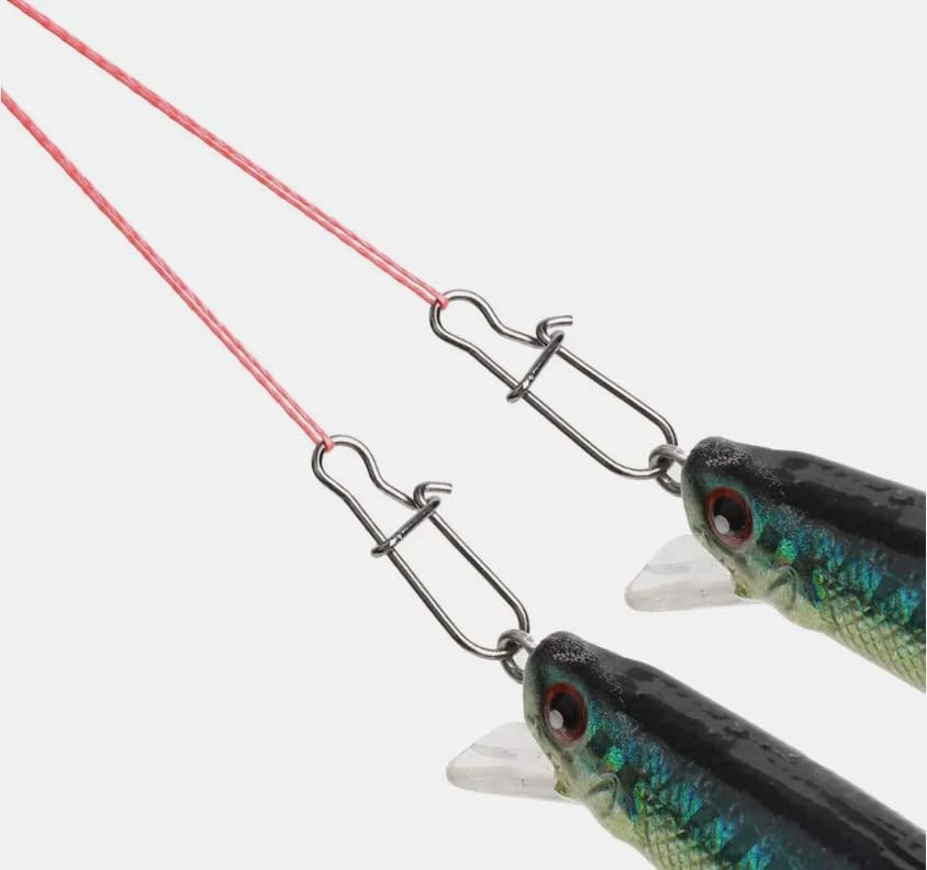 100pcs Fishing Snaps Duo Lock Snap Stainless Steel 8LB-220LB Quick Lure Snap