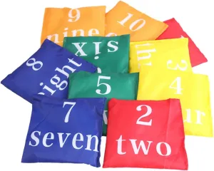 10pcs Bean Bags for Tossing Soft Portable Outdoor Game for Parties and Building Hand Eye Coordination Bright Design for Fun Activities