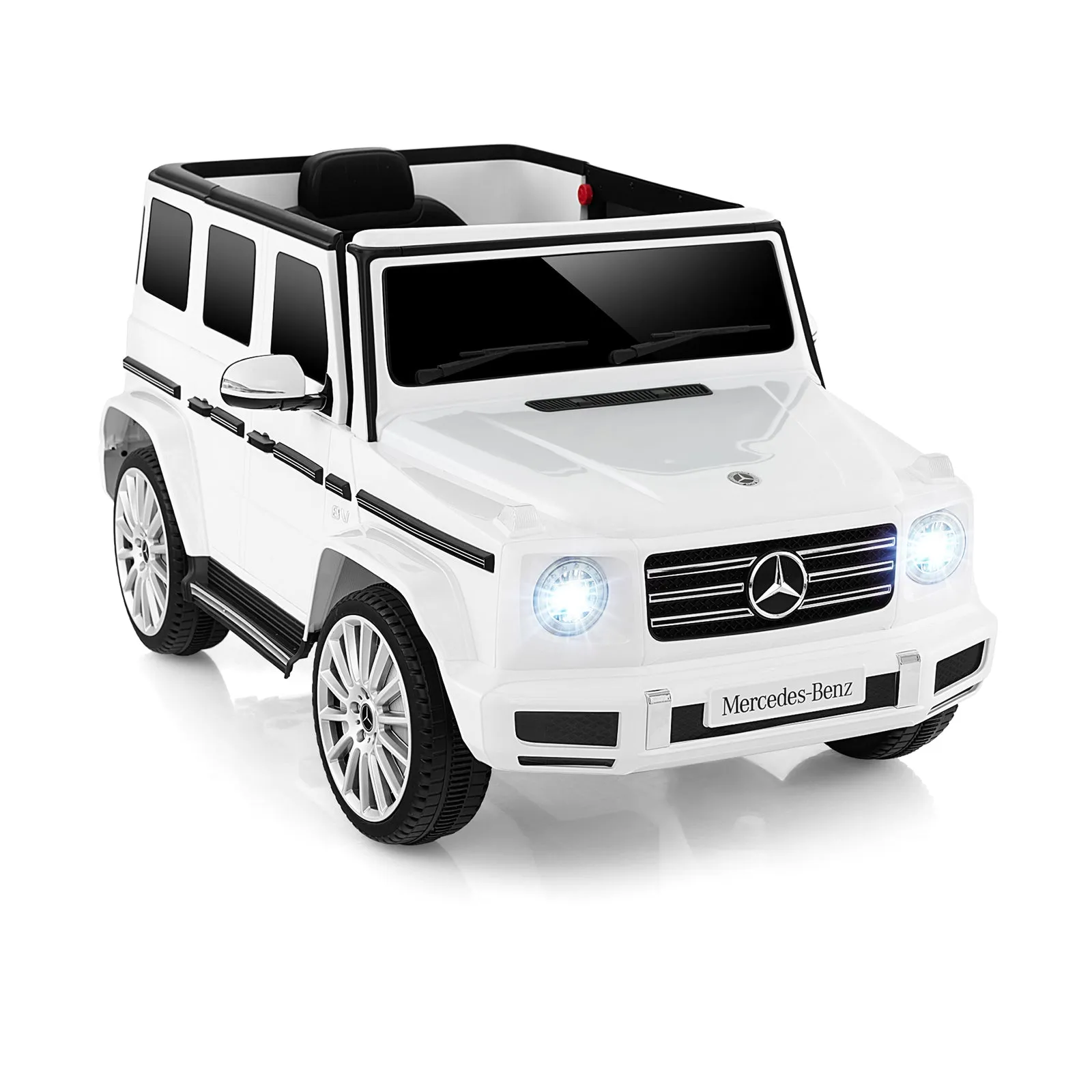 12V Battery Powered Licensed Mercedes-Benz G500 Kids Ride-on Car-White