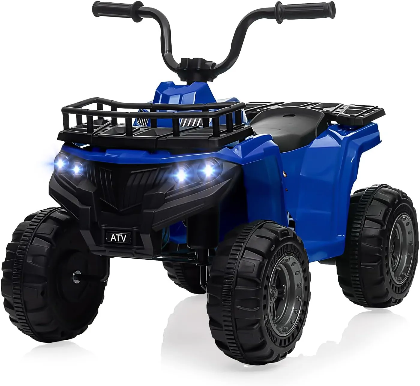12V Kids Ride-On ATV, 4 Wheeler Electric Vehicle, Battery Powered Quad Toy, Music, Horn, LED Lights, Ideal Gift for Kids 3-8 Years