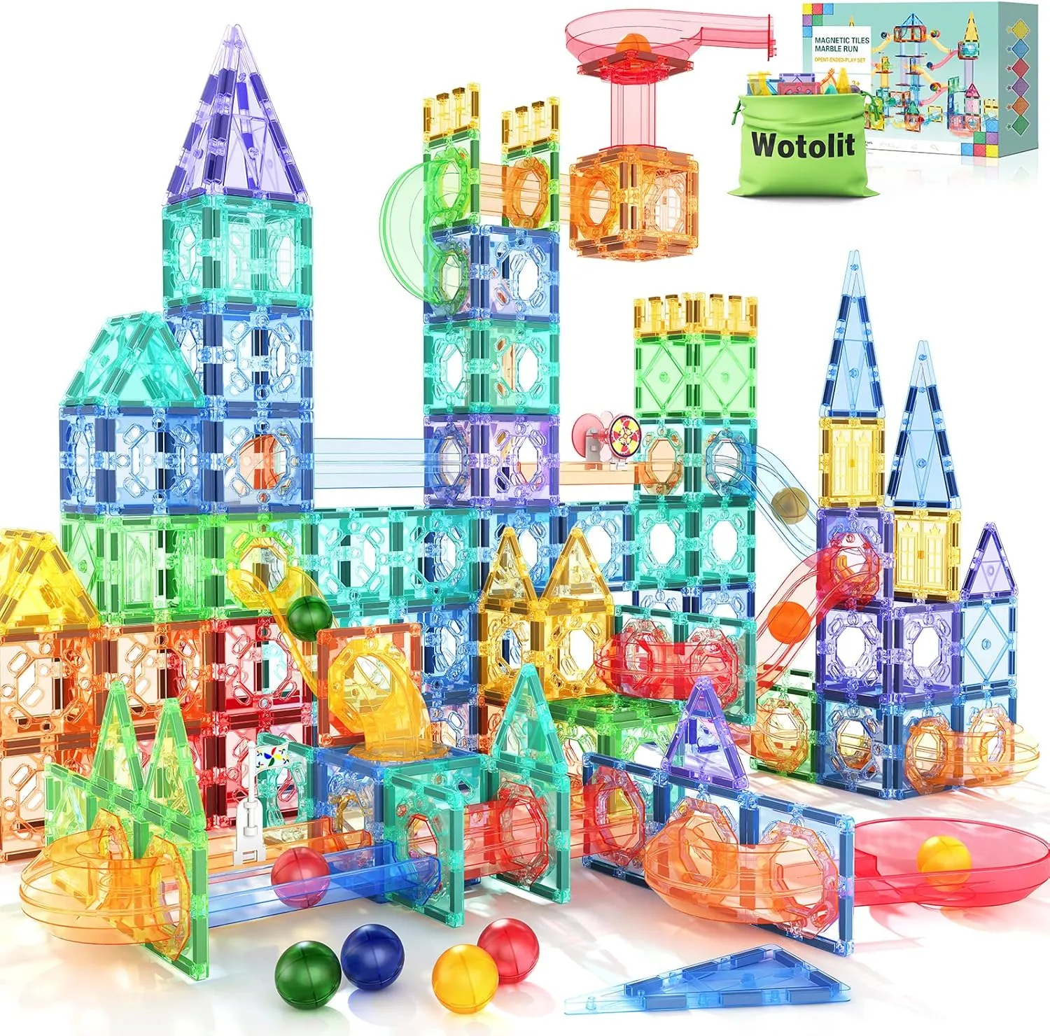 148 Piece Magnetic Blocks Set - Compatible with Major Brands, Magnet Tiles Building Block for Age 8-12 Boys & Girls