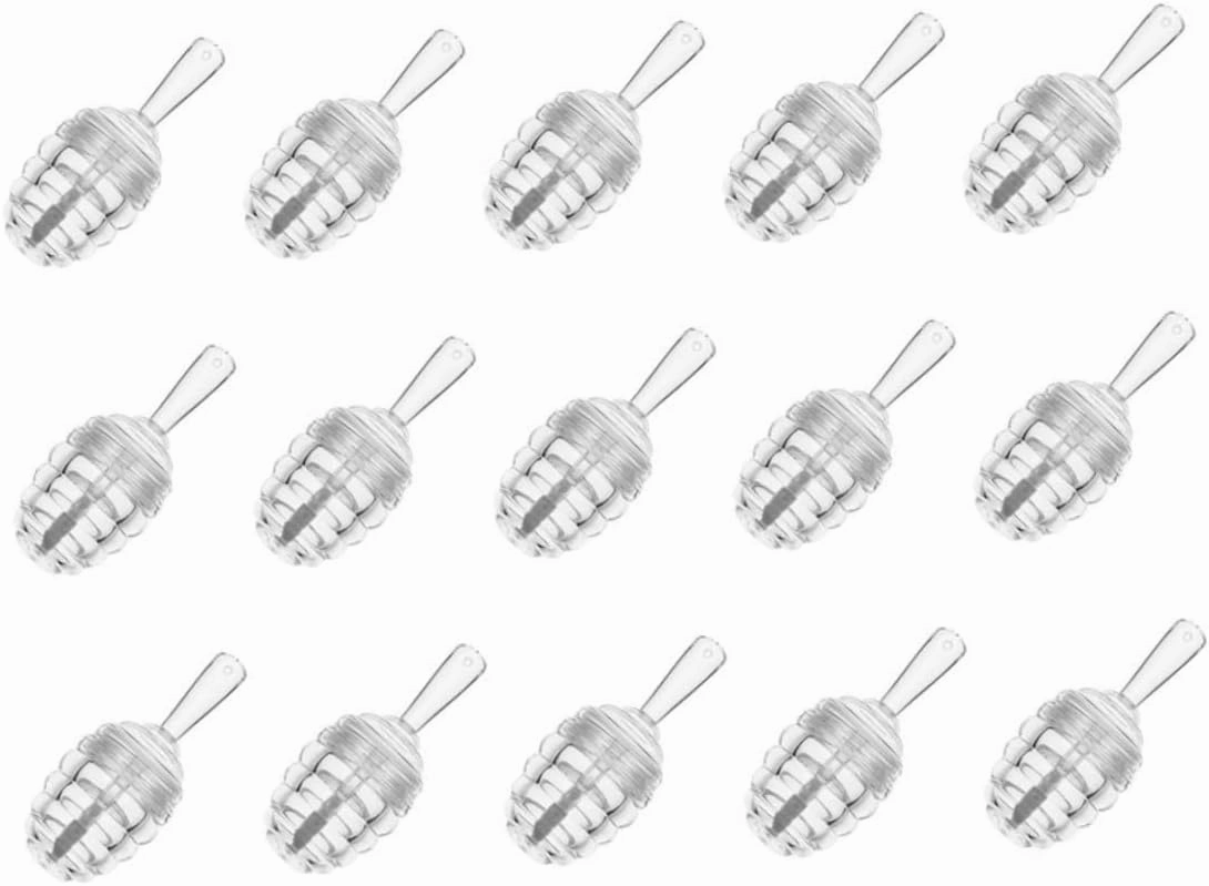 15Pcs Lip Gloss Tube Reusable Honey Pot Shaped Clear Containers for and Portable Wand Tubes for Travel and Makeup