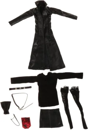 1:6 Female Leather Coat Set for Dolls, 12 Inch Action Figure Clothing
