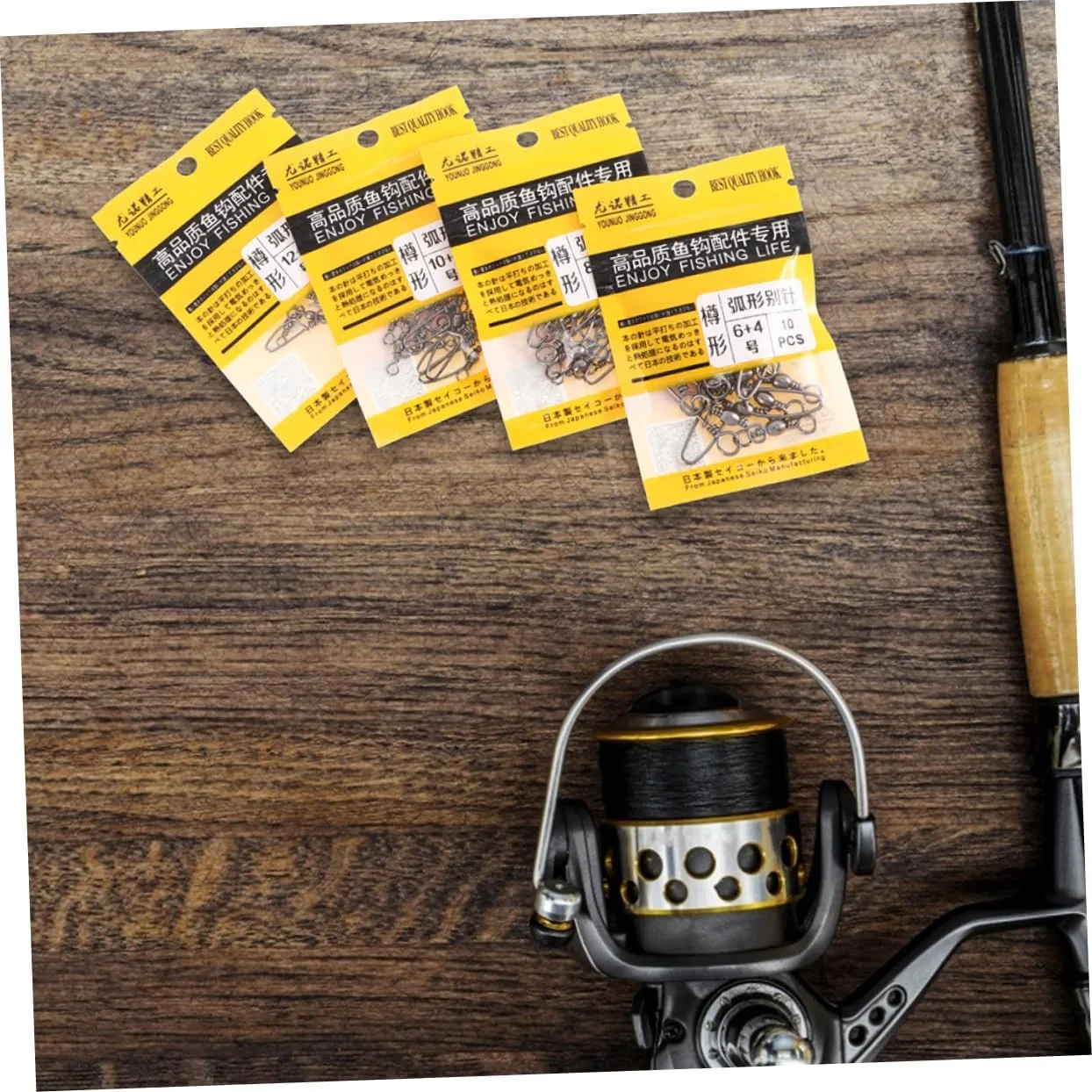 160 Pcs Swivel Curved Pins Fishing Swivel Lock Snap Fishing Snap Connectors Rolling Swivel Fishing Snap