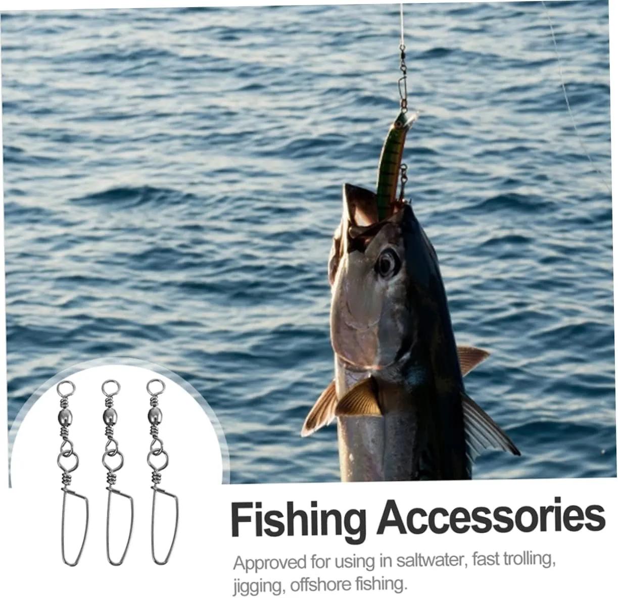 160 Pcs Swivel Curved Pins Fishing Swivel Lock Snap Fishing Snap Connectors Rolling Swivel Fishing Snap