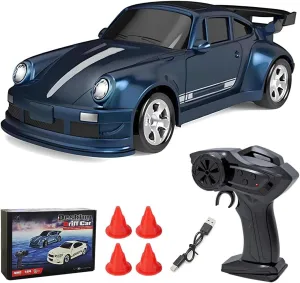 1/64 Scale Drift RC Car, 2.4Ghz Desktop Mini Racing Drift Remote Contrl Car Model, 4WD Mini RC Vehicle Hobby Gift for Adults
