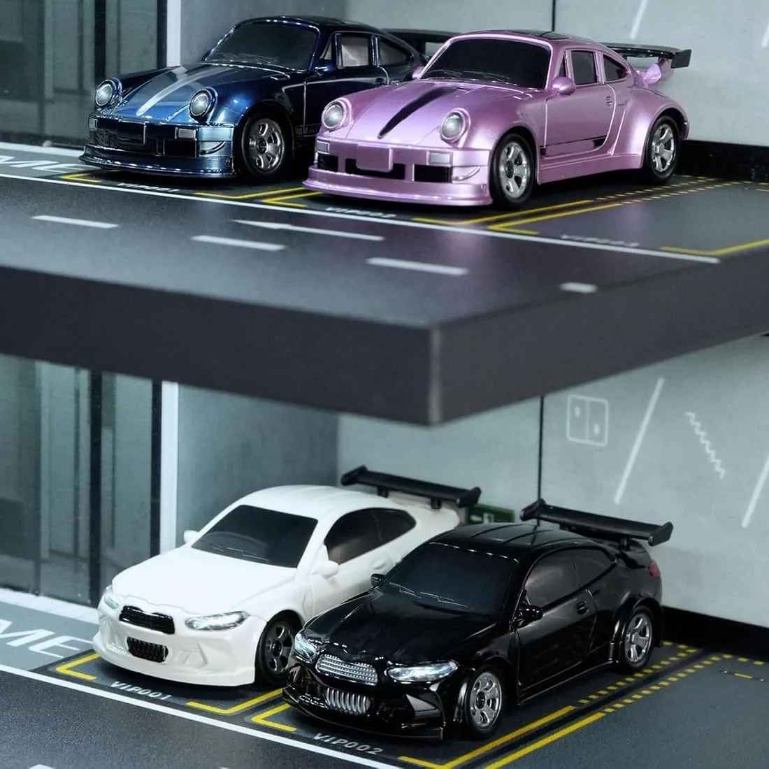 1/64 Scale Drift RC Car, 2.4Ghz Desktop Mini Racing Drift Remote Contrl Car Model, 4WD Mini RC Vehicle Hobby Gift for Adults