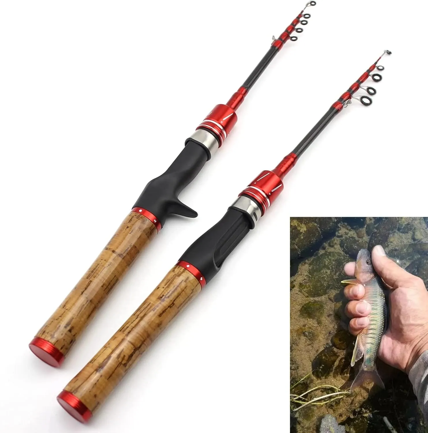 1.8M Ul Power Telescopic Spinning Fishing Rod Lure Weight 1-5g Beginners Catch Small Fish Pole So Soft Slow Rod