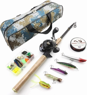 1.8M-2.7M High Carbon Cast Fishing Rod, Cast Wheel Fishing Line Bait Set, Portable Fishing Gear Set with Bag, High Carbon Fiber Trout Rod, Beginner Fishing, Surf Fishing Rod ZYHYD