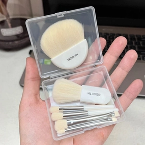 1 Pack Of 6PCS Professional Makeup Brush Set Premium Foundation Powder Highlighter Concealers Eyeshadows Blush Makeup Detail Eyebrow Lip Makeup Brushes Cosmetic Brushes