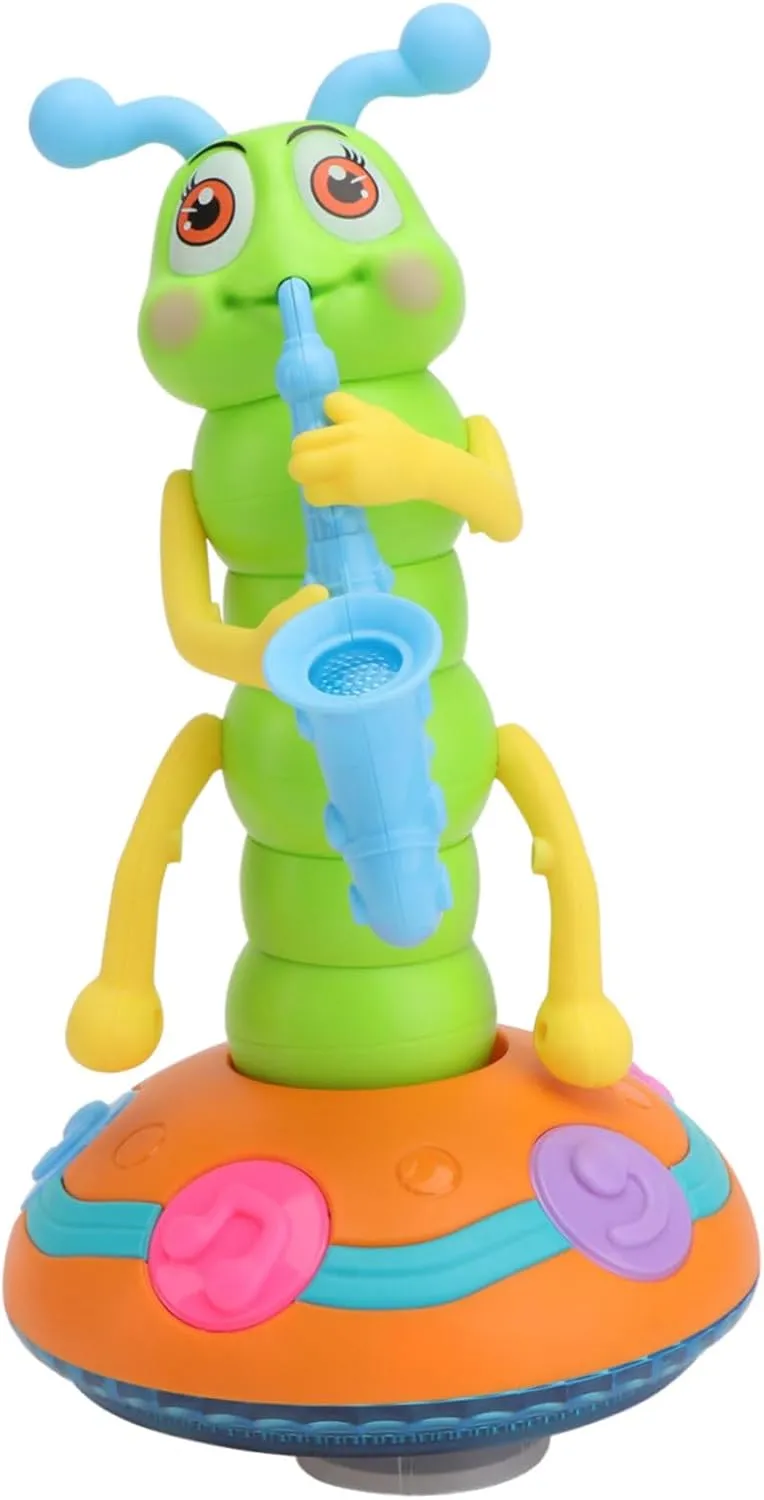 1Pc Multifunctional Electric Caterpillar with Music and LED Lights Portable Battery Powered Musical for Safe and Playtime Fun