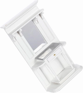 1pc Mini Dressing Table Model DIY Dollhouse Furniture for Creative Decoration for Windowsill Desktop and Model Making Realistic Appearance and Fine Craftsmanship