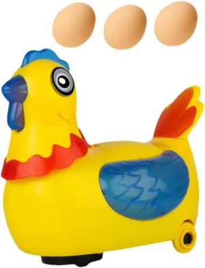 1Set Adorable Electric Chicken Fun Walking Chicken That Eggs Random Color Plaything for Enhance Coordination and Imagination Design with Eggs Included