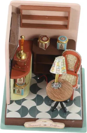 1Set DIY Miniature Dollhouse Assembly Kit Creative Small House Model for Desktop Decoration Enhances Creativity and Fine Motor Skills Adults