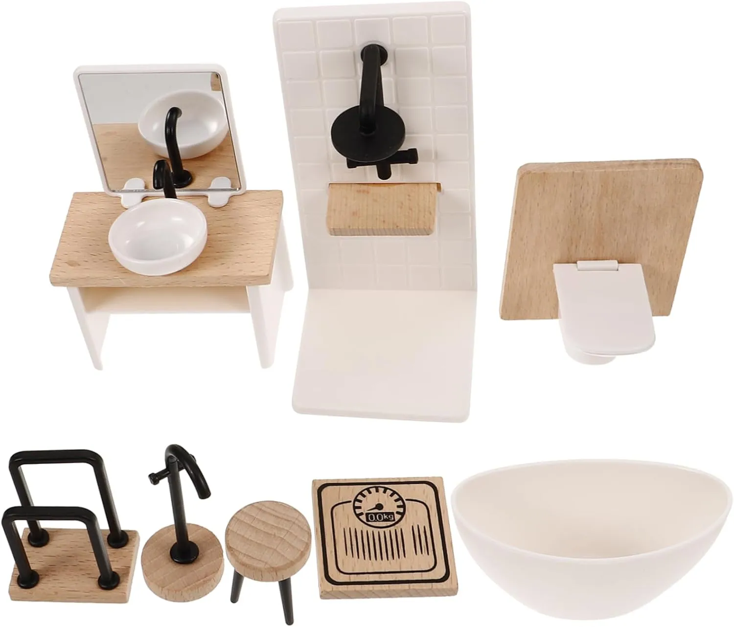 1Set Scale Dollhouse Realistic Props for Playtime Safe and Construction