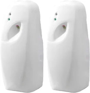 2 Pcs Automatic Air Freshener Dispenser,Wall-mounted Automatic Adjustable Fragrance Aerosol Sprayer for Bathroom, Hotel, Office and Public Area,White,Air Freshener Spray Refill not included