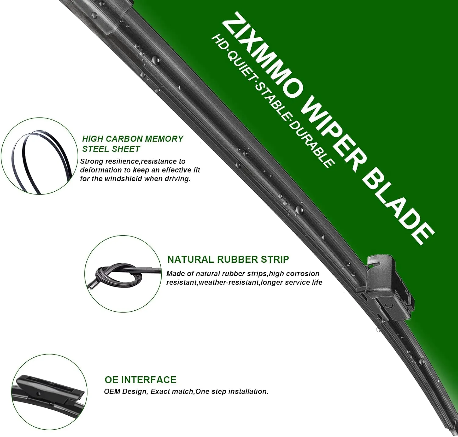 2 Wiper Replacement for Mini Cooper R55 R56 R57 2013-2015 Original Equipment Windshield Wiper Blades Set - Bayonet Arms 18"/19" (Set of 2) Not Fit J-Hook
