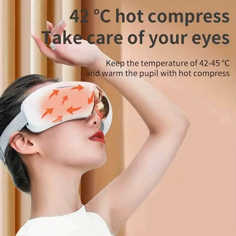 2024 New Eye Massager – 5 Modes, Heat, Vibration, Music, Voice Notification