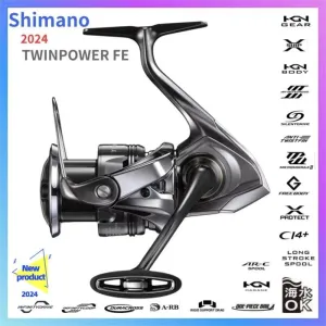 2024 Shimano Twin Power FE Saltwater Spinning Reel Series - C2000S, C2500SXG, C3000, C3000XG, C4000M, C4000PG, C4000XG, C5000XG
