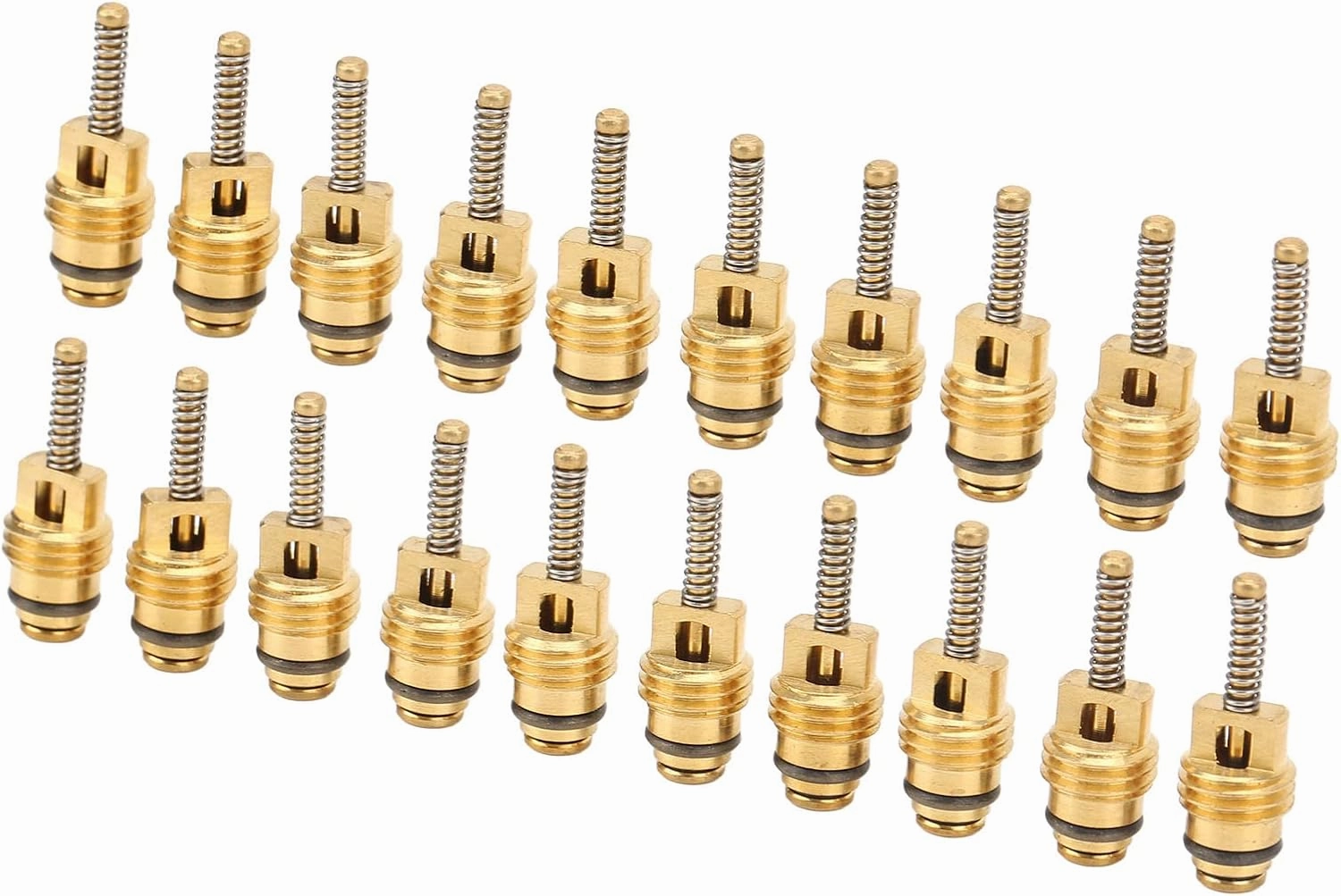20 Pcs Aluminum Alloy Copper Auto AC High Pressure Valve Cores, Air Conditioner Valve Core, Car A C Valves with Replacement for Excelle, Hinglang