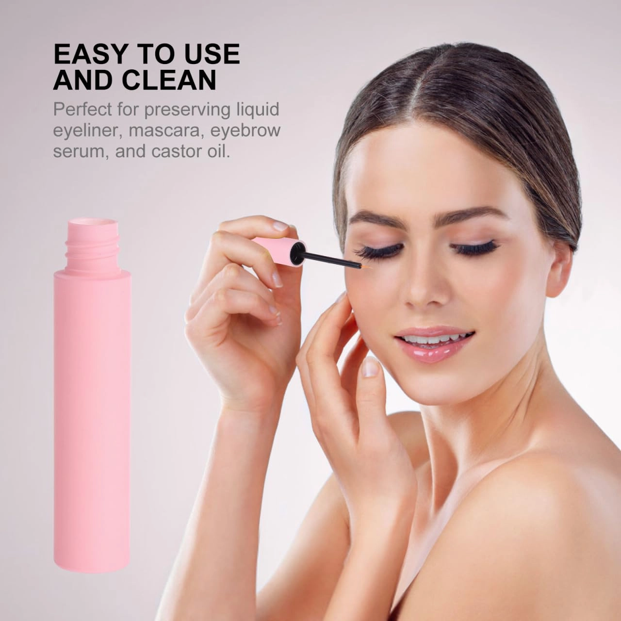 20Pcs Empty Plastic Eyeliner Tube 10ml Refillable Eyelash Oil Bottle Plastic Eyelashes Mascara Tube for Eyelash/Eyebrow