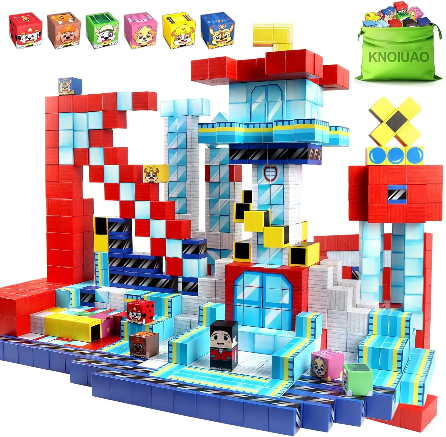 219PCS Magnetic Building Blocks, Build Magnet World Set,Magnet Building Cubes for Boys & Girls Age 3-4, 5 6 7 8 9 10, STEM Montessori Constructions Toys for Birthday Gifts