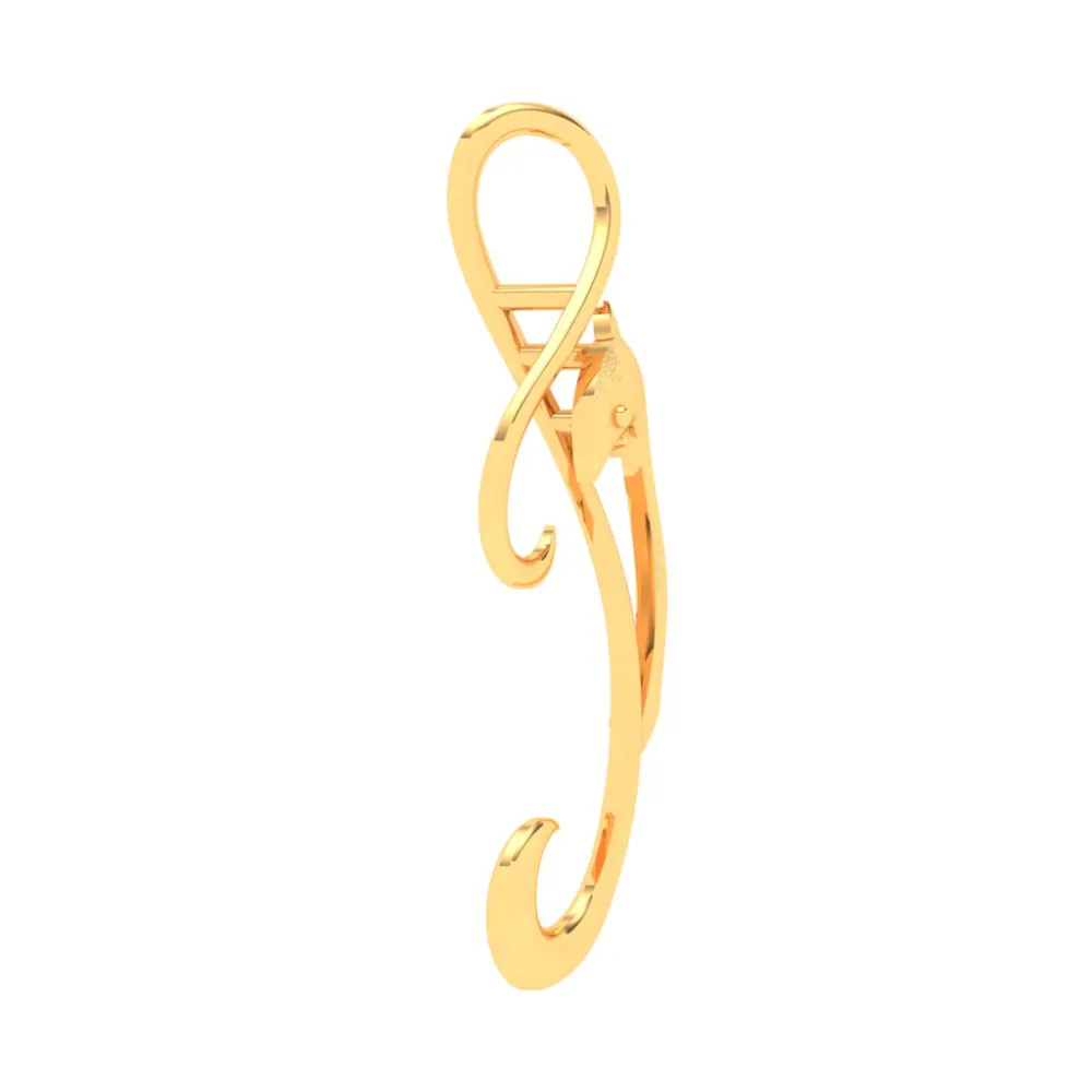 22KT Musical Note And Dolphin Gold Pendant From Online Exclusive Collection