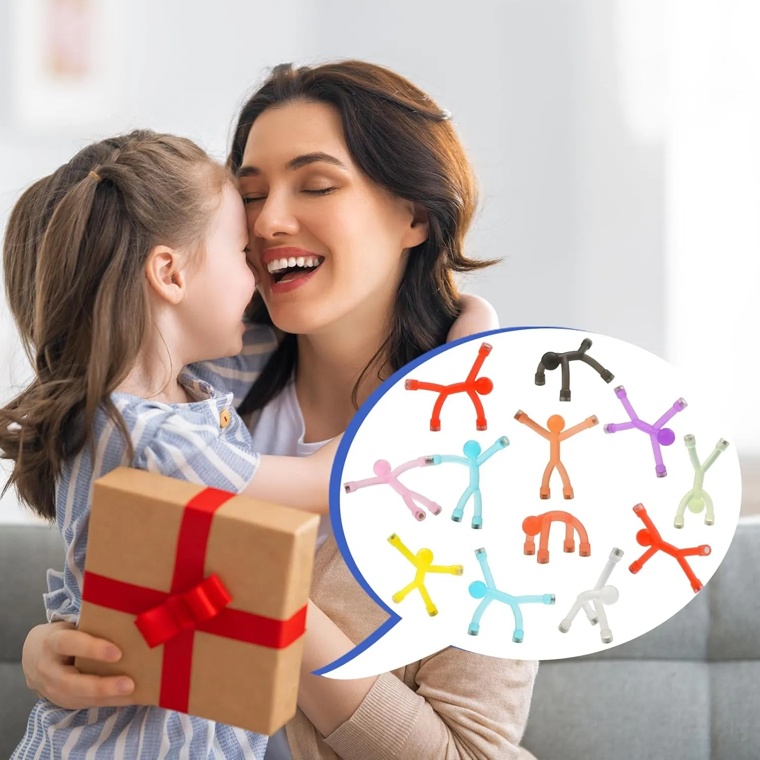 24Pcs Magnetic-People-Magnet-Men, Magnetic Travel Toys for Kids, Creative, Portable and Educational, Funny Magnets for Kids, Small Fidget Toys for Classroom Prizes, Easter Egg Stuffers, Office