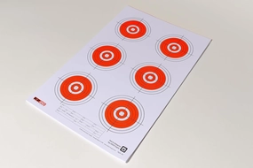 25, 50, 75 Yard Rifle Targets (25 Pack), Long Range Shooting Paper Targets (100 yd), Bullseye Target Style, High Visibility Firearms, Pistol, Airsoft and BB Gun Rifles Target 11" x 17"