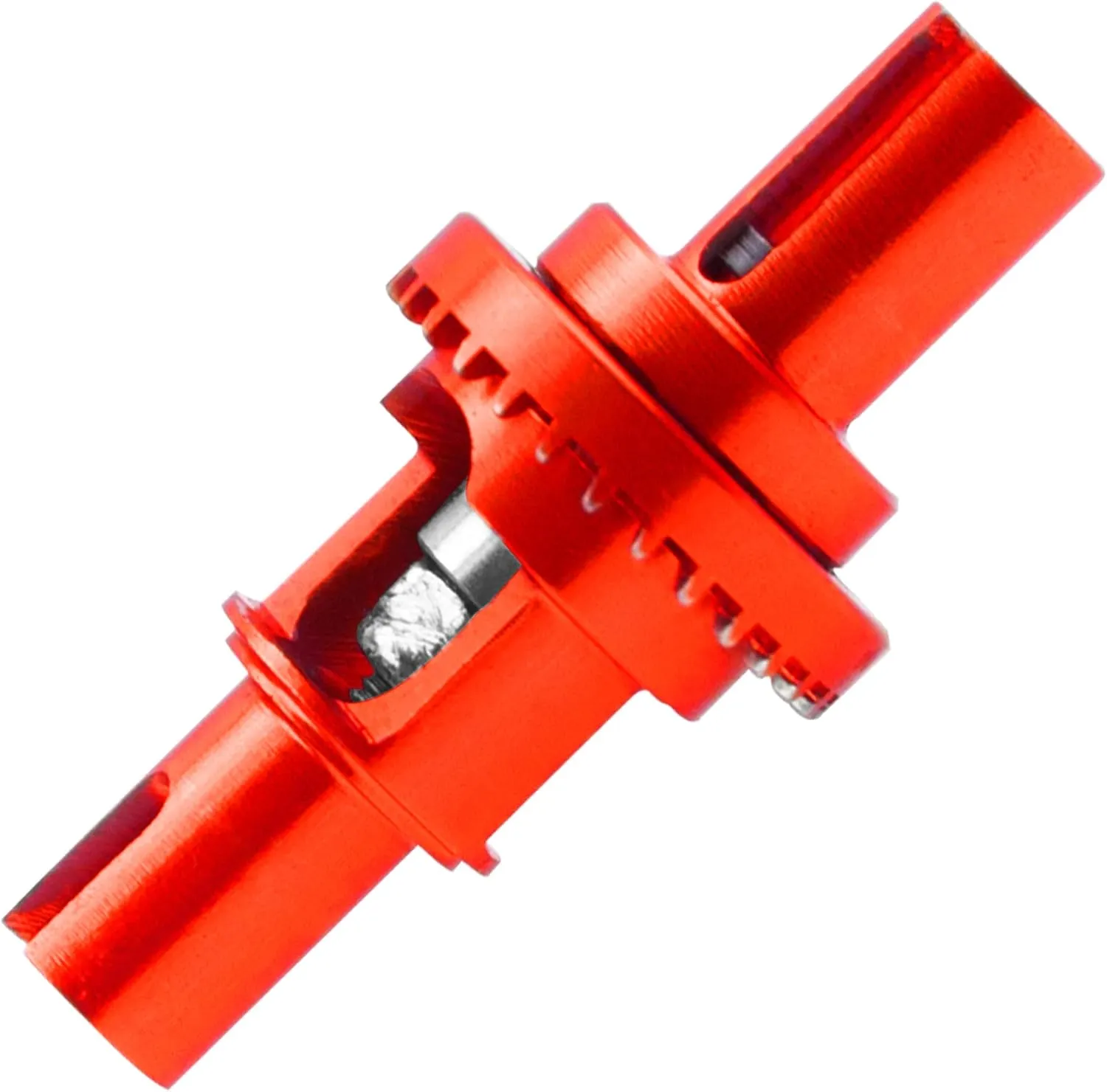 2Pcs Vgoohobby Metal Ball Differential W/Bearing Upgrade Part Compatible with WLtoys 1/28 K969 K979 K989 K999 P929 P939 Mini-Q Mini-Z AWD IW04 RC Car (Red)