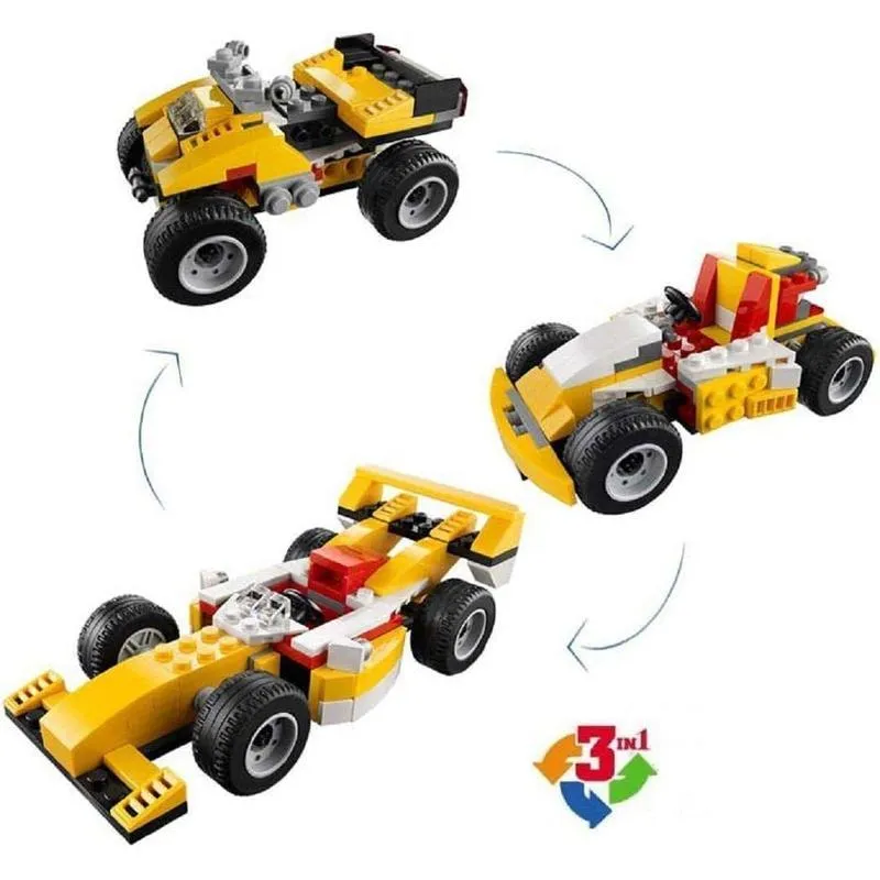 3 in 1 Architect Series Super Racer Building Set - 121 Pieces (8-12 Years)