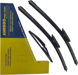 3 Wipers Factory Replacement For Mini Cooper 2013 R56 Original Equipment Windshield Wiper Blades Set - 18" 19" 10" Bayonet Wiper Arm (Set of 2) Not For J Hook