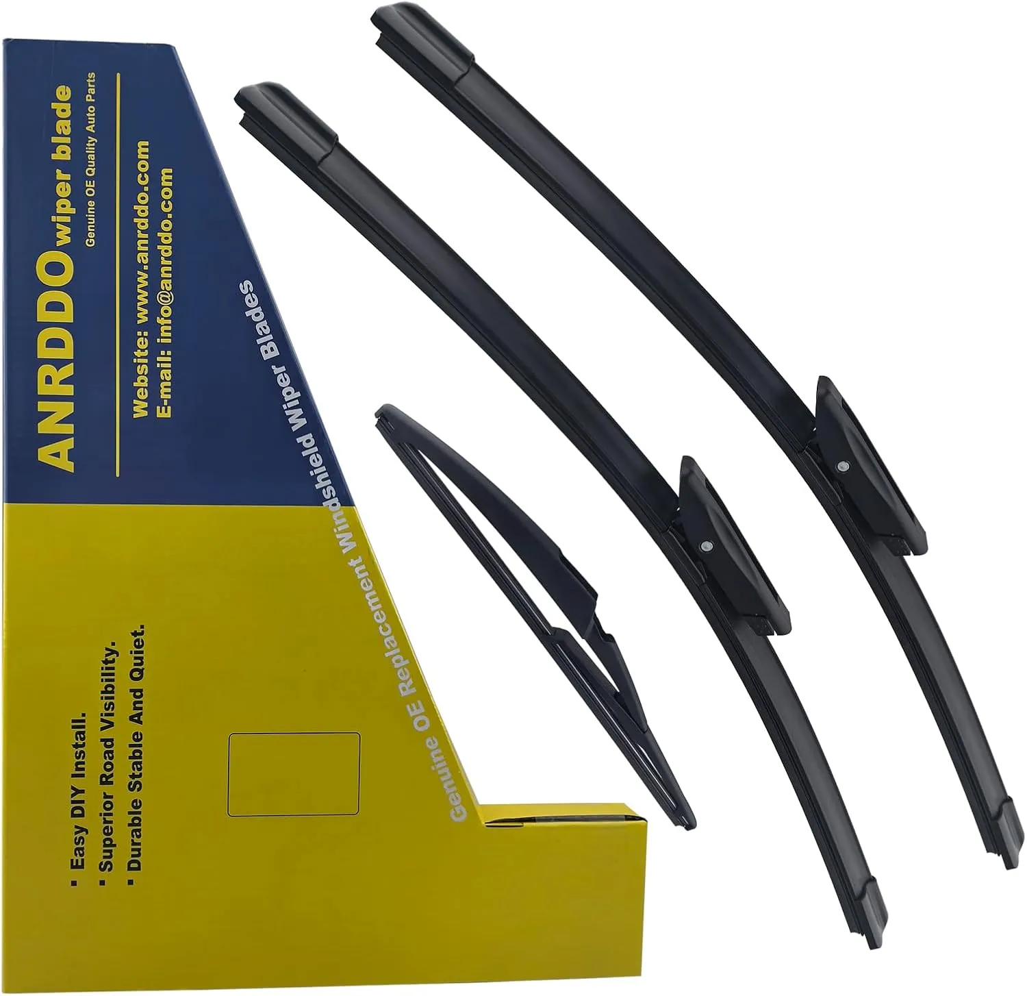 3 Wipers Factory Replacement For Mini Cooper 2013 R56 Original Equipment Windshield Wiper Blades Set - 18" 19" 10" Bayonet Wiper Arm (Set of 2) Not For J Hook