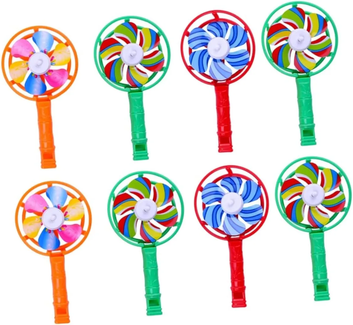 30pcs Colorful Windmill Shape Whistle Toys for Boy Girl Creative Musical Playthings Whistles for Birthdays Christmas Festivals Fun Engaging