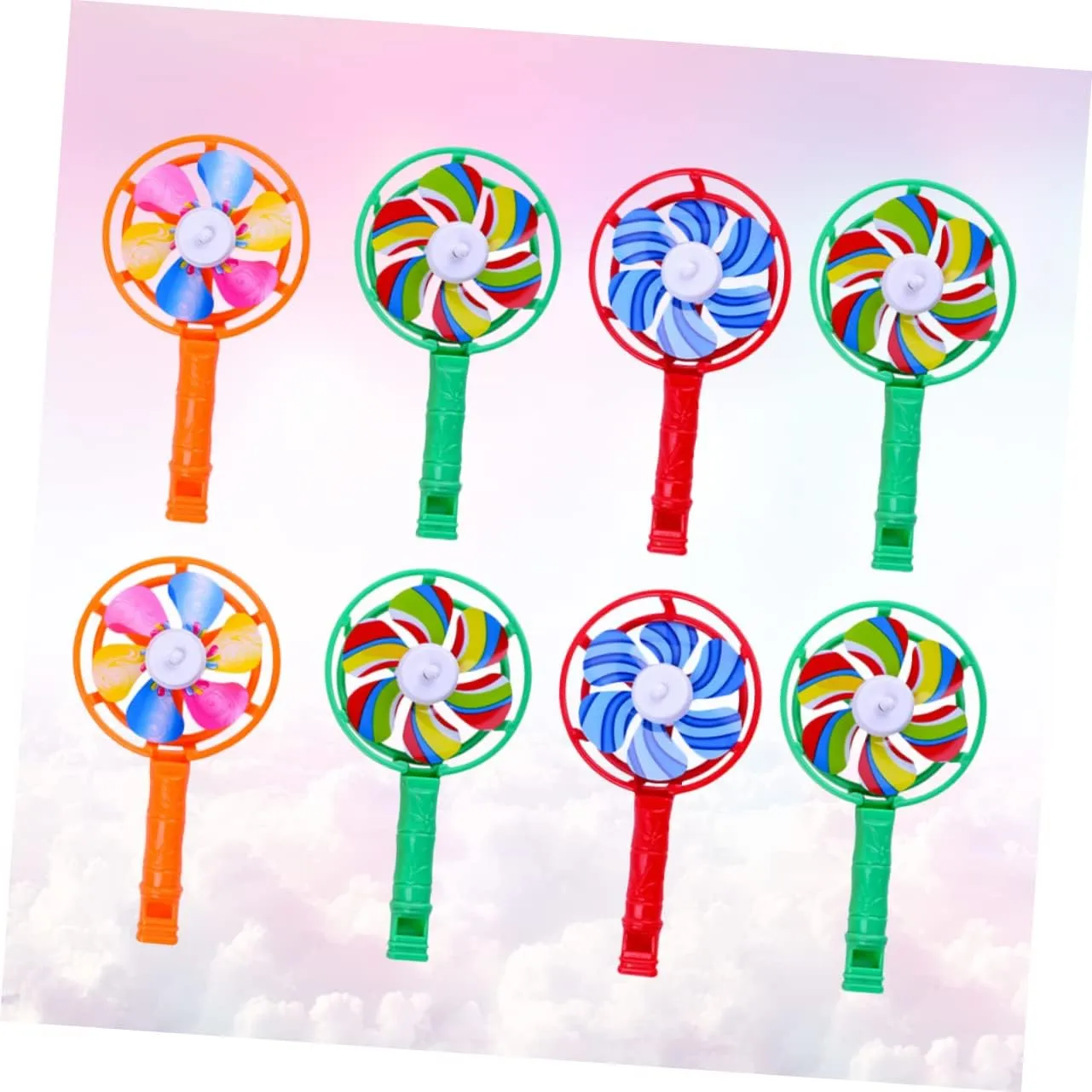 30pcs Colorful Windmill Shape Whistle Toys for Boy Girl Creative Musical Playthings Whistles for Birthdays Christmas Festivals Fun Engaging