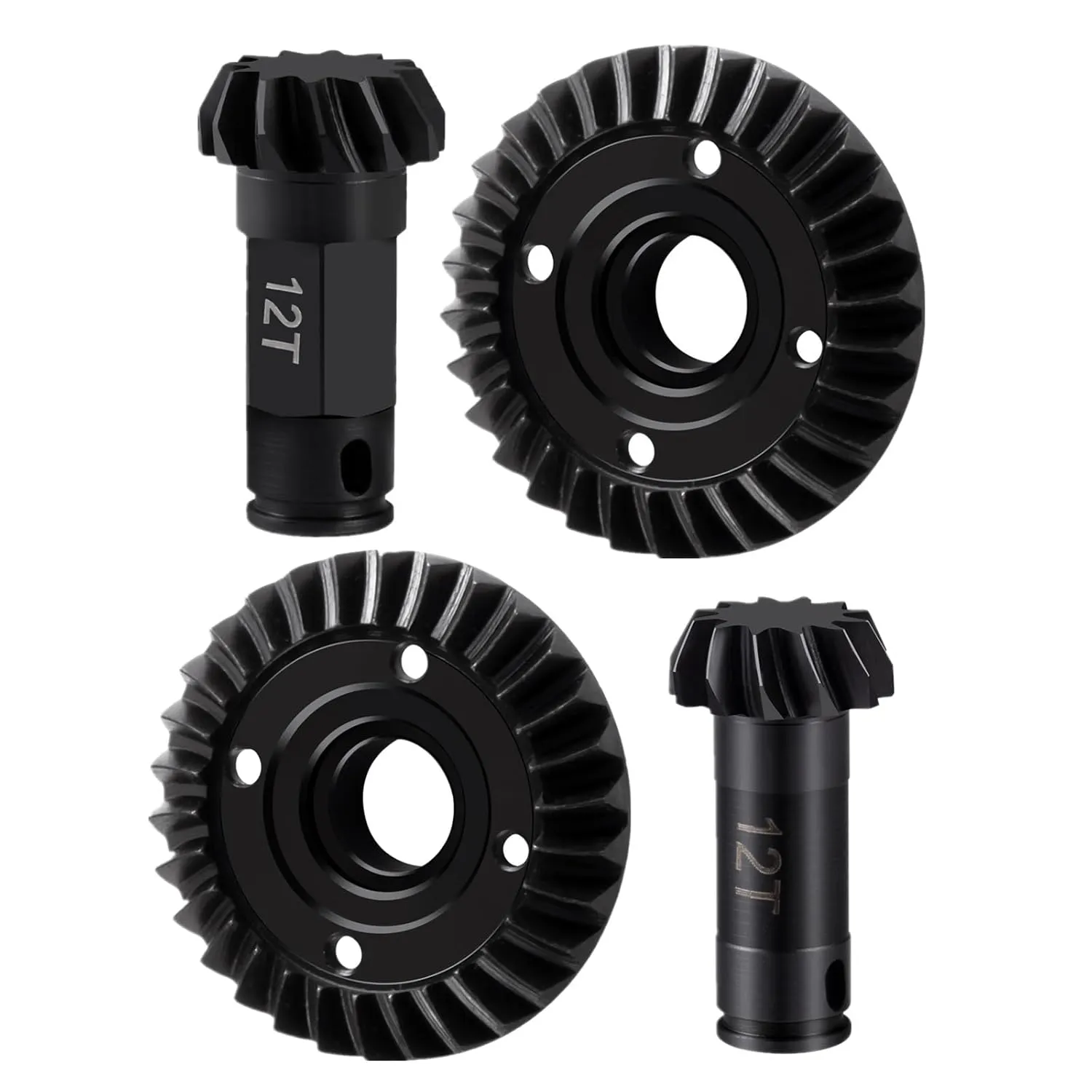 30T/12T Steel Front Rear Diff Gear Set for ARRMA 1/18 Granite GROM/Typhon GROM 1/14 Mini Mojave GROM 1/16 Mojave Grom RC Car Upgrade