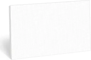 321Done Graph Paper Notepad - Ledger Size (11" x 17") 50 Sheets - 0.20" Grid Planning Note Pad - Tear-Off Edge Glued Luxury Smooth Thick Premium Paper - Made in USA - Plain White, Smaller Grids