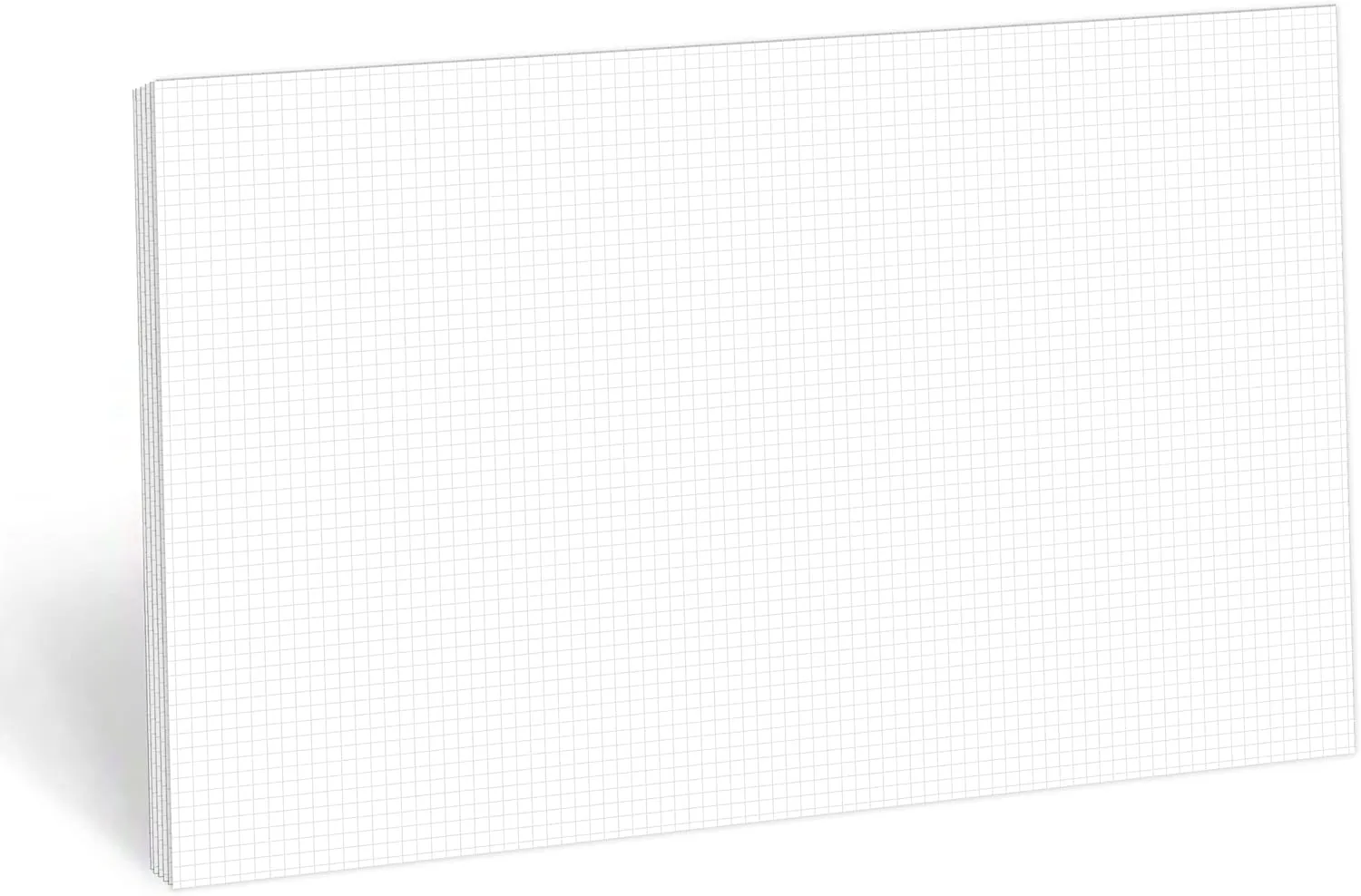 321Done Graph Paper Notepad - Ledger Size (11" x 17") 50 Sheets - 0.20" Grid Planning Note Pad - Tear-Off Edge Glued Luxury Smooth Thick Premium Paper - Made in USA - Plain White, Smaller Grids