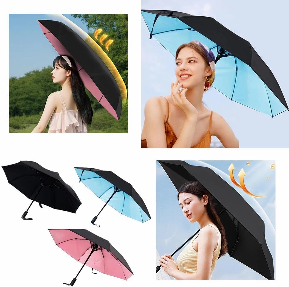 3 in 1 Umbrella with Fan,Uv Blocking Umbrella with Fan,Portable Fan Umbrella with Uv Protection,USB Rechargeable Summer Sunshade,2600mah USB Rechargeable,for Golf Beach Patio Garden