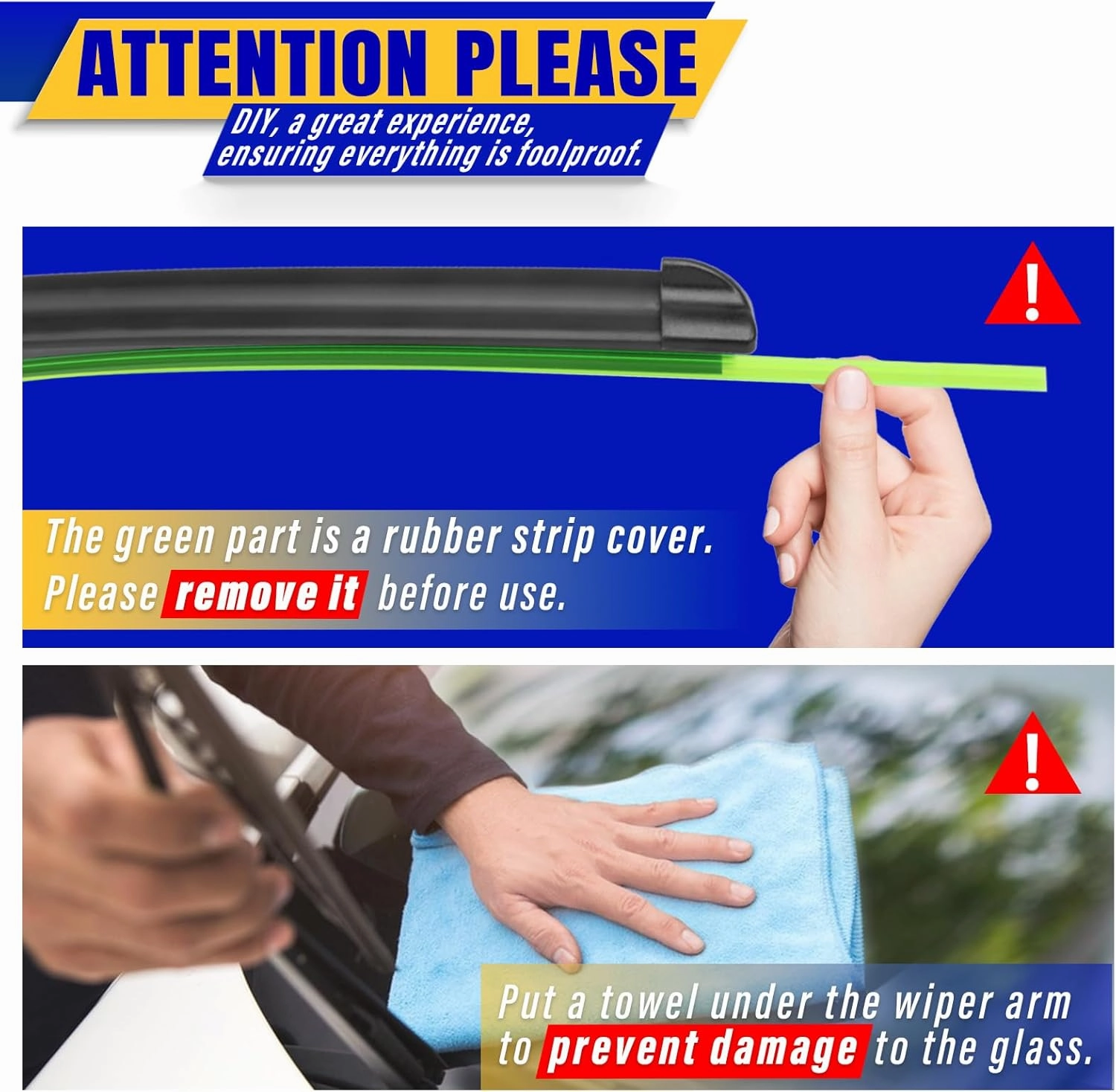 3 wipers Replacement for 2017-2022 Mini Cooper Countryman, Windshield Wiper Blades Original Equipment Replacement - 23"/21"/10" (Set of 3)