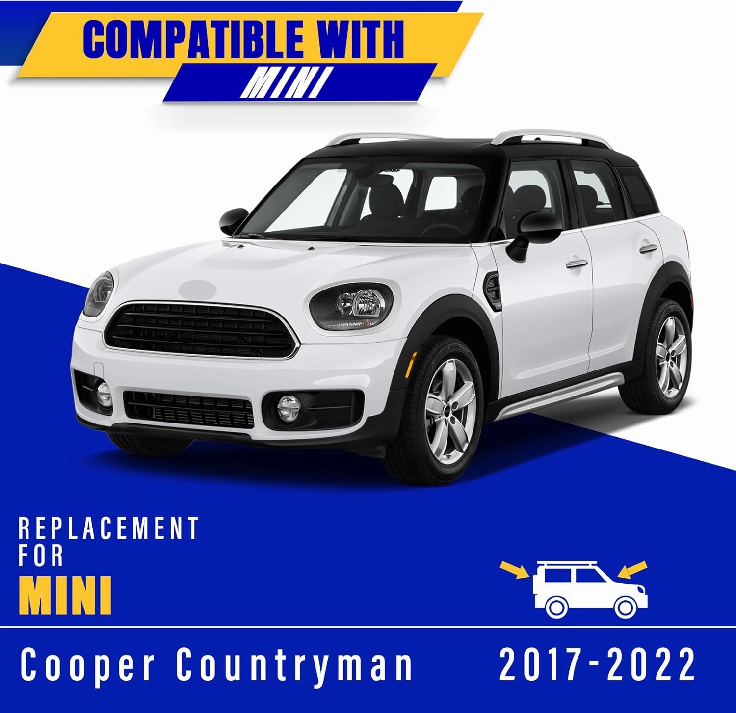 3 wipers Replacement for 2017-2022 Mini Cooper Countryman, Windshield Wiper Blades Original Equipment Replacement - 23"/21"/10" (Set of 3)