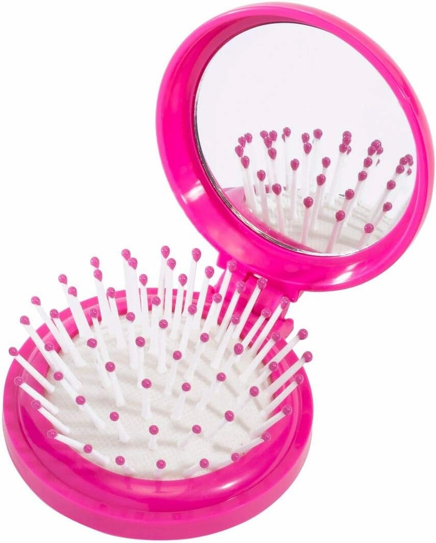 3C4G Panda Folding Brush & Mirror with Bonus Lip Balm Set