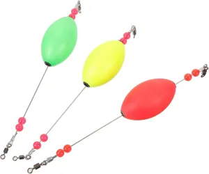 3Pcs Fishing Durable Fishing Floats for Long Casting with Light Baits Fishing Supplies for Freshwater Saltwater Strong Buoyancy Random Colors